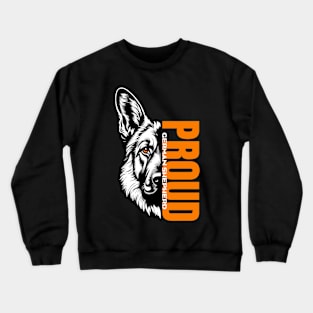 Majestic German Shepherd Design: Unleashing Proud in Every Detail Crewneck Sweatshirt